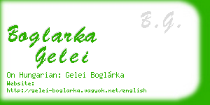 boglarka gelei business card